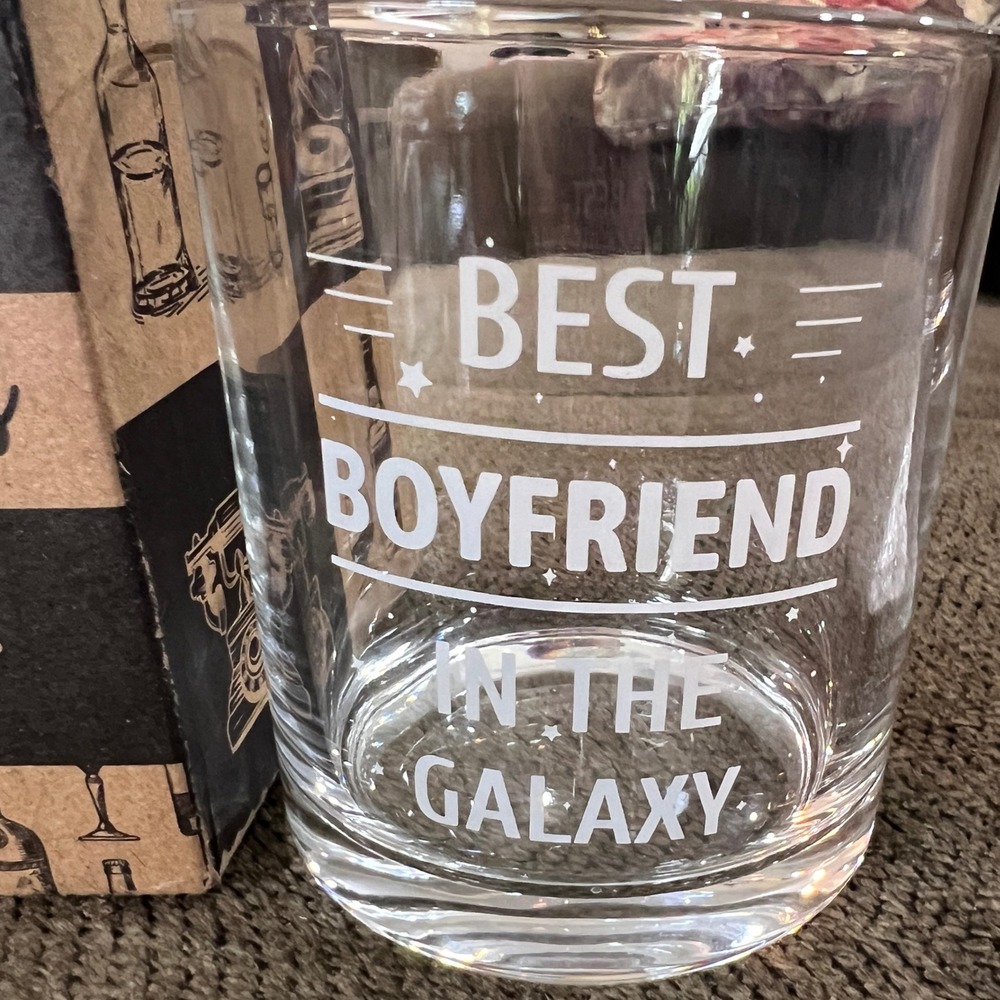 Whiskey Glass Old Fashioned Best Boyfriend In The‎ Galaxy Christmas Gift